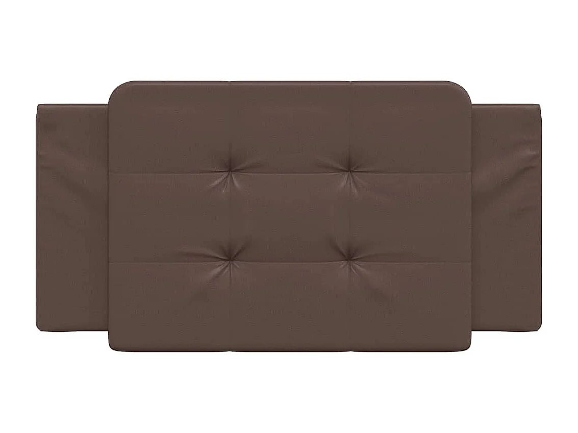 Coussin de tête de lit marron 100 cm similicuir