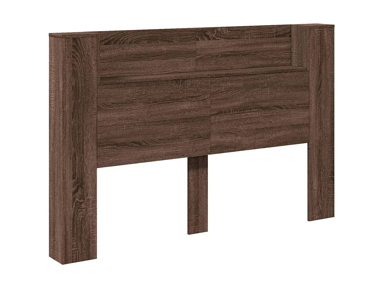 Armoire tête de lit avec LED chêne marron 160x16,5x103,5 cm