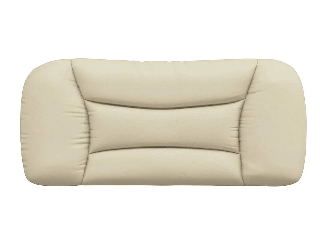 Coussin de tête de lit crème 80 cm tissu