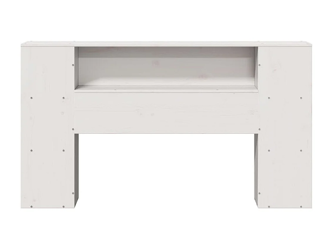 Tête de lit avec rangement blanc 150 cm bois massif de pin