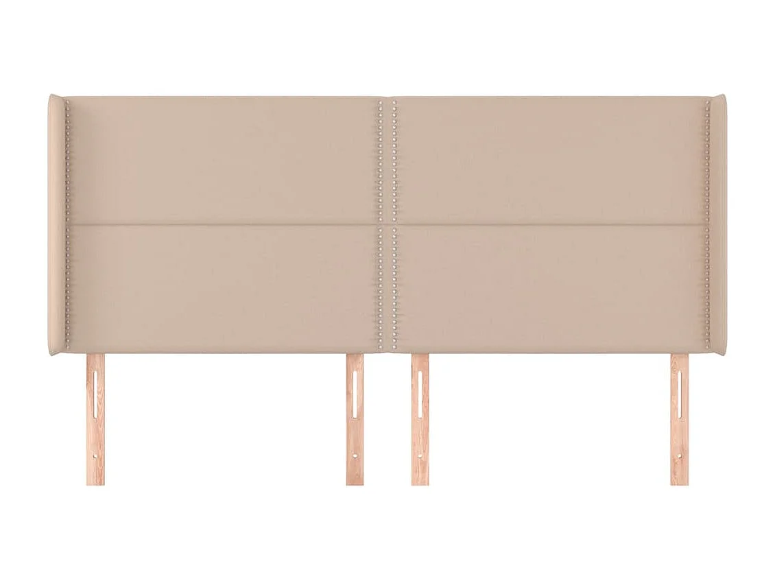 Testiera ad Orecchio Cappuccino 203x16x118/128 cm in Similpelle