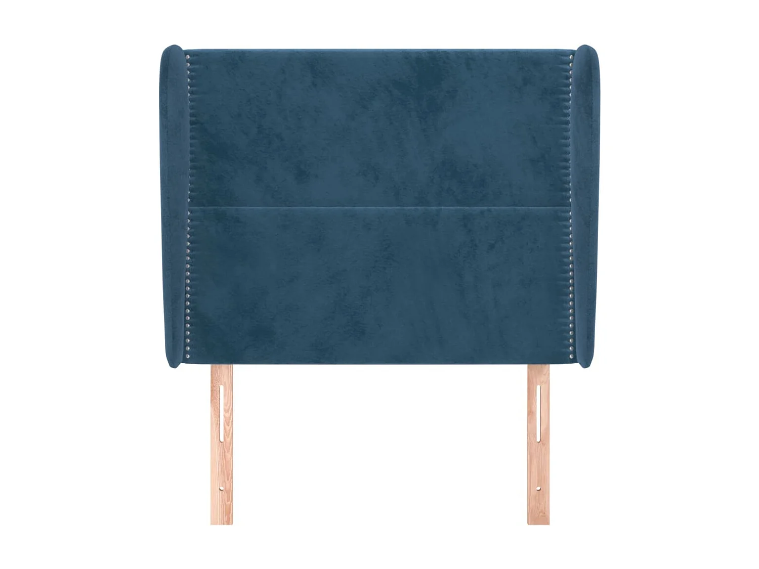 Tête de lit avec oreilles Bleu foncé 83x23x118/128 cm Velours