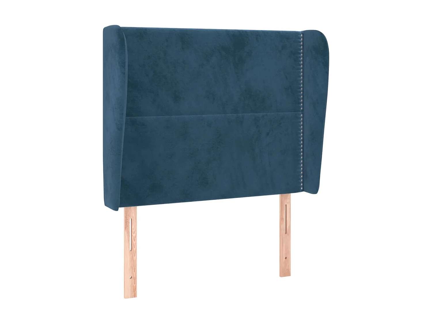 Tête de lit avec oreilles Bleu foncé 83x23x118/128 cm Velours