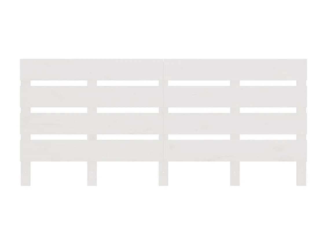 Tête de lit Blanc 150x3x80 cm Bois massif de pin