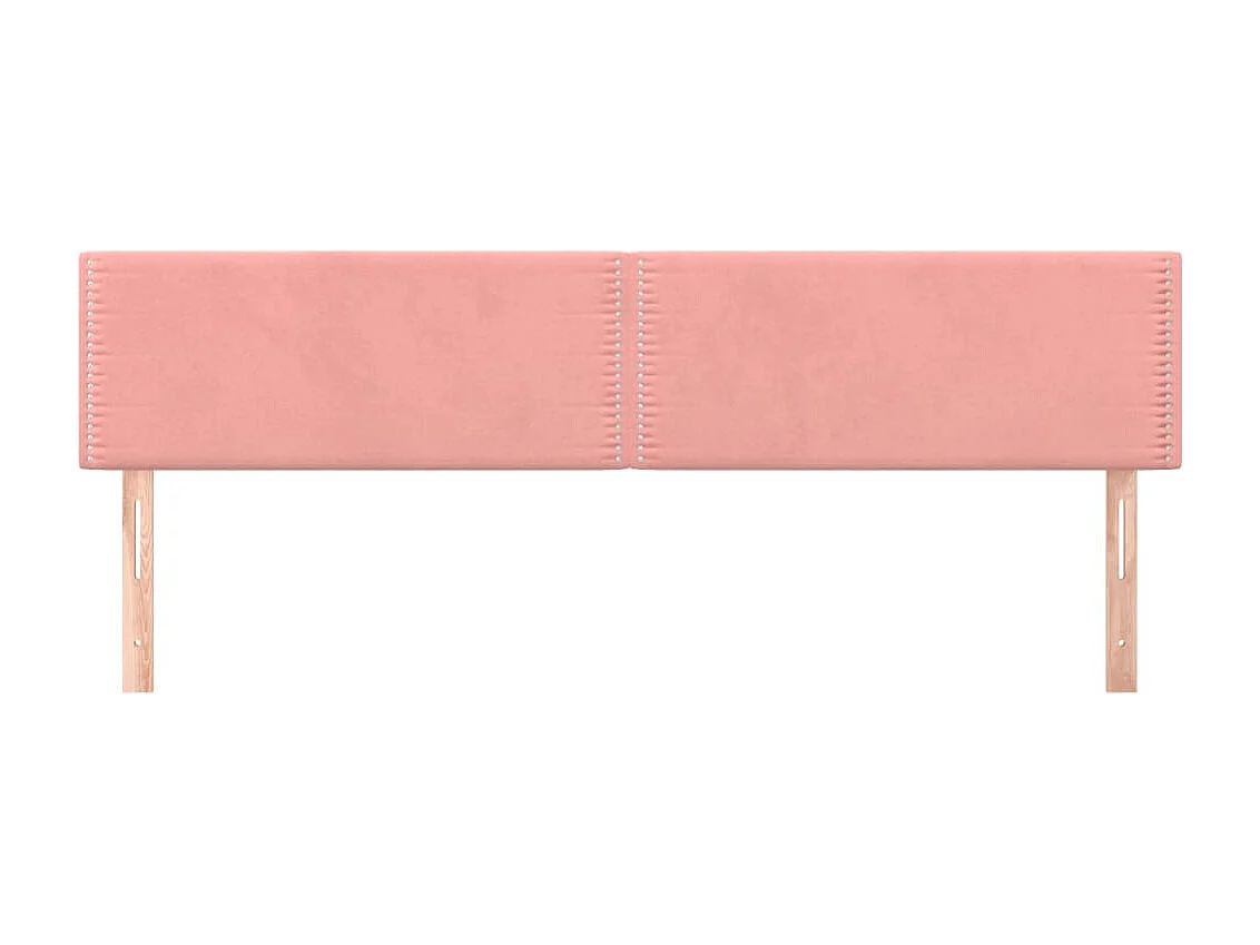 Testiera 2 pz Rosa 80x5x78/88 cm in Velluto