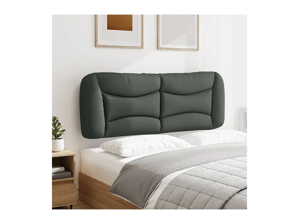 Hoofdbordkussen 120 cm stof grijs