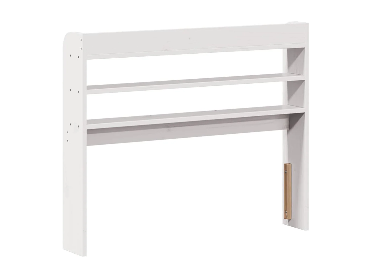 Tête de lit avec étagères blanc 75 cm bois massif de pin