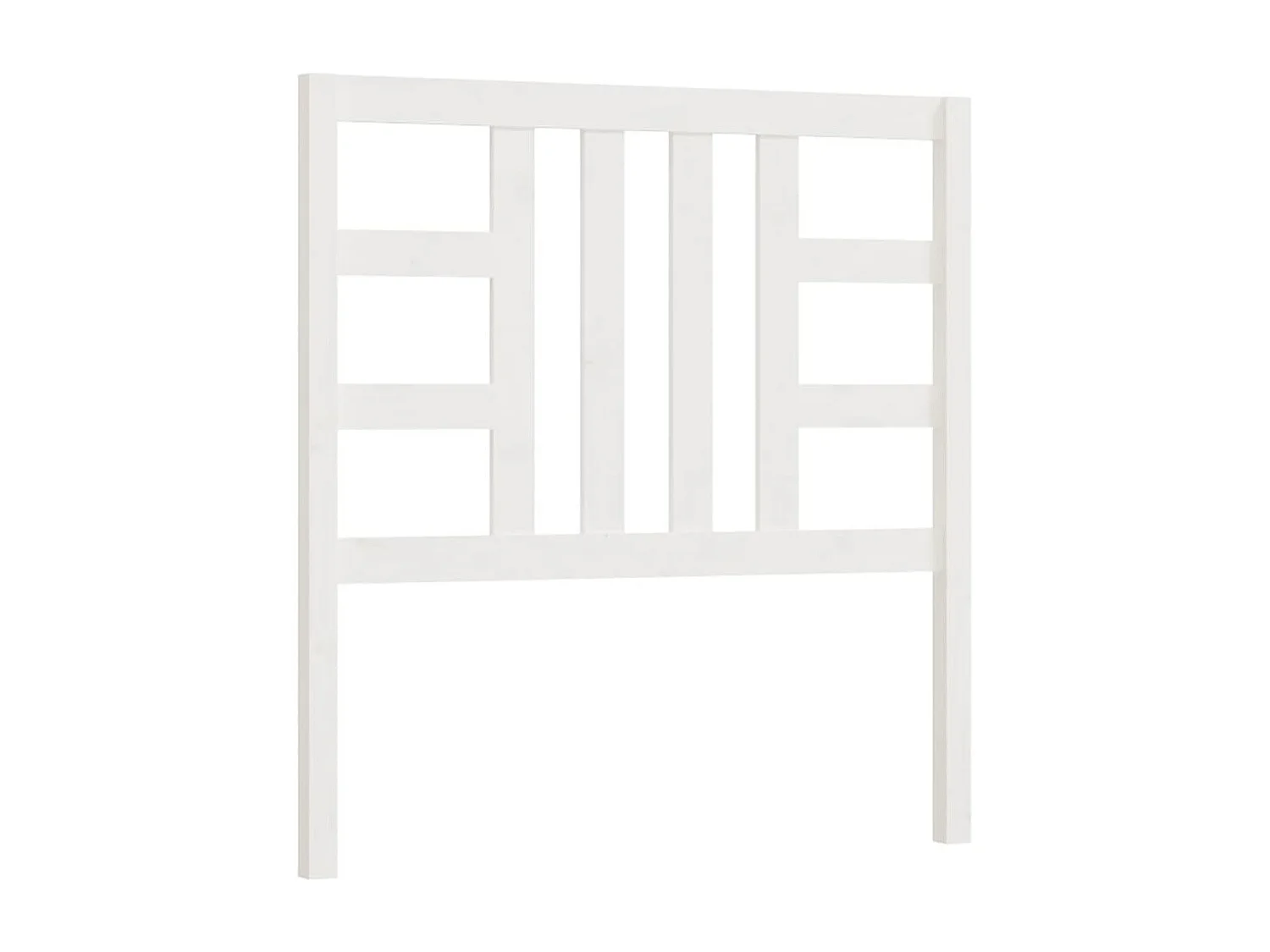 Testiera per Letto Bianca 106x4x100 cm Legno Massello di Pino