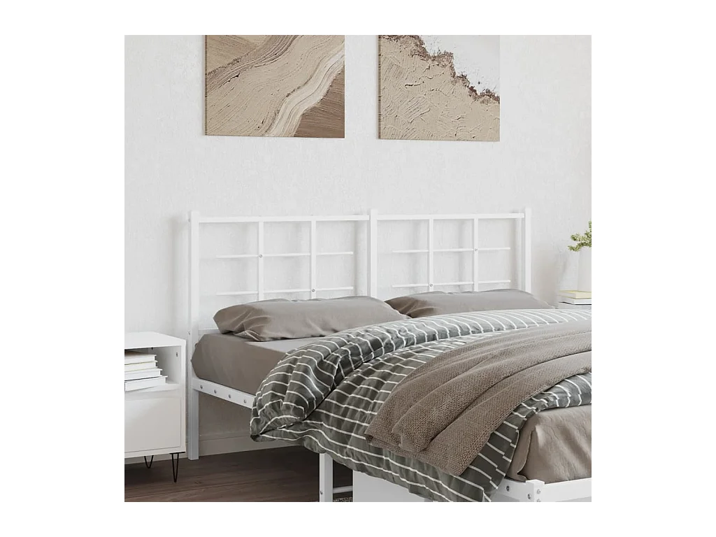 Testiera in Metallo Bianco 160 cm