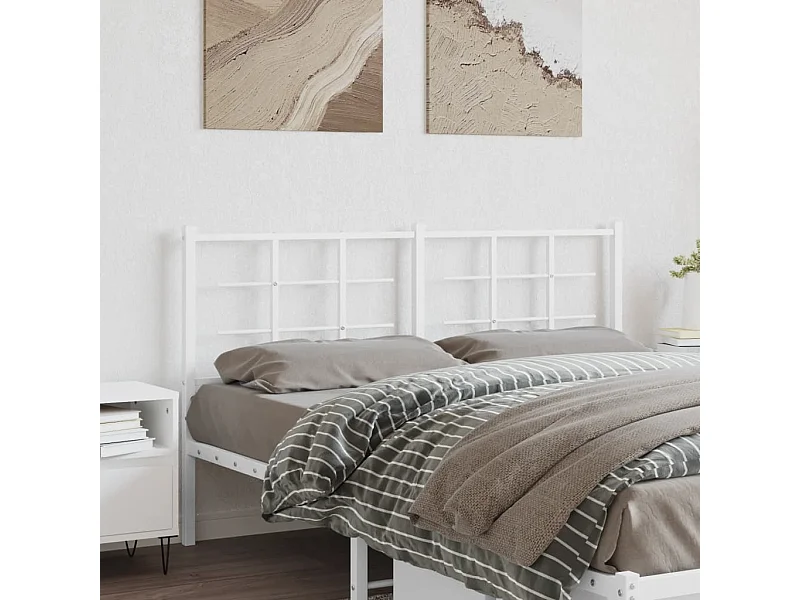 Tête de lit métal blanc 160 cm