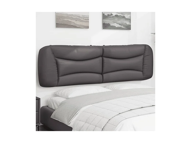 Cuscino Testiera Grigio 180 cm in Similpelle