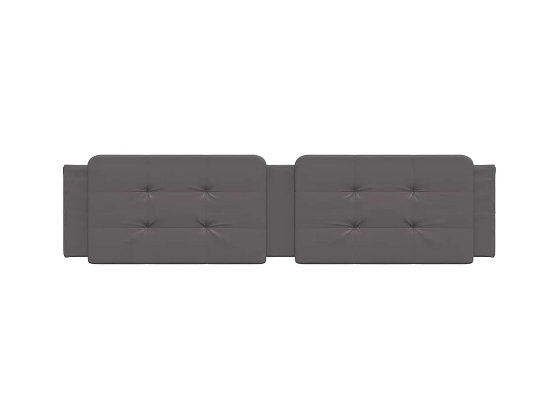 Coussin de tête de lit gris 200 cm similicuir