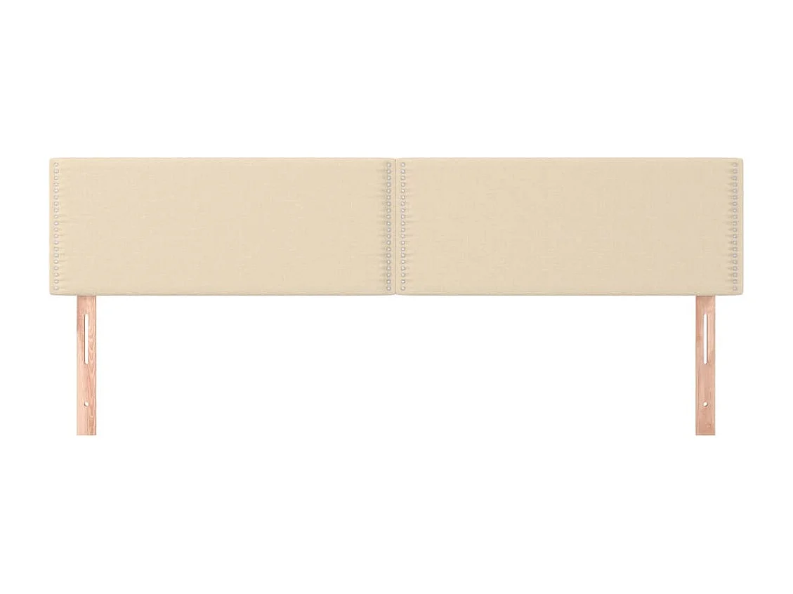 Têtes de lit 2 pcs Crème 90x5x78/88 cm Tissu
