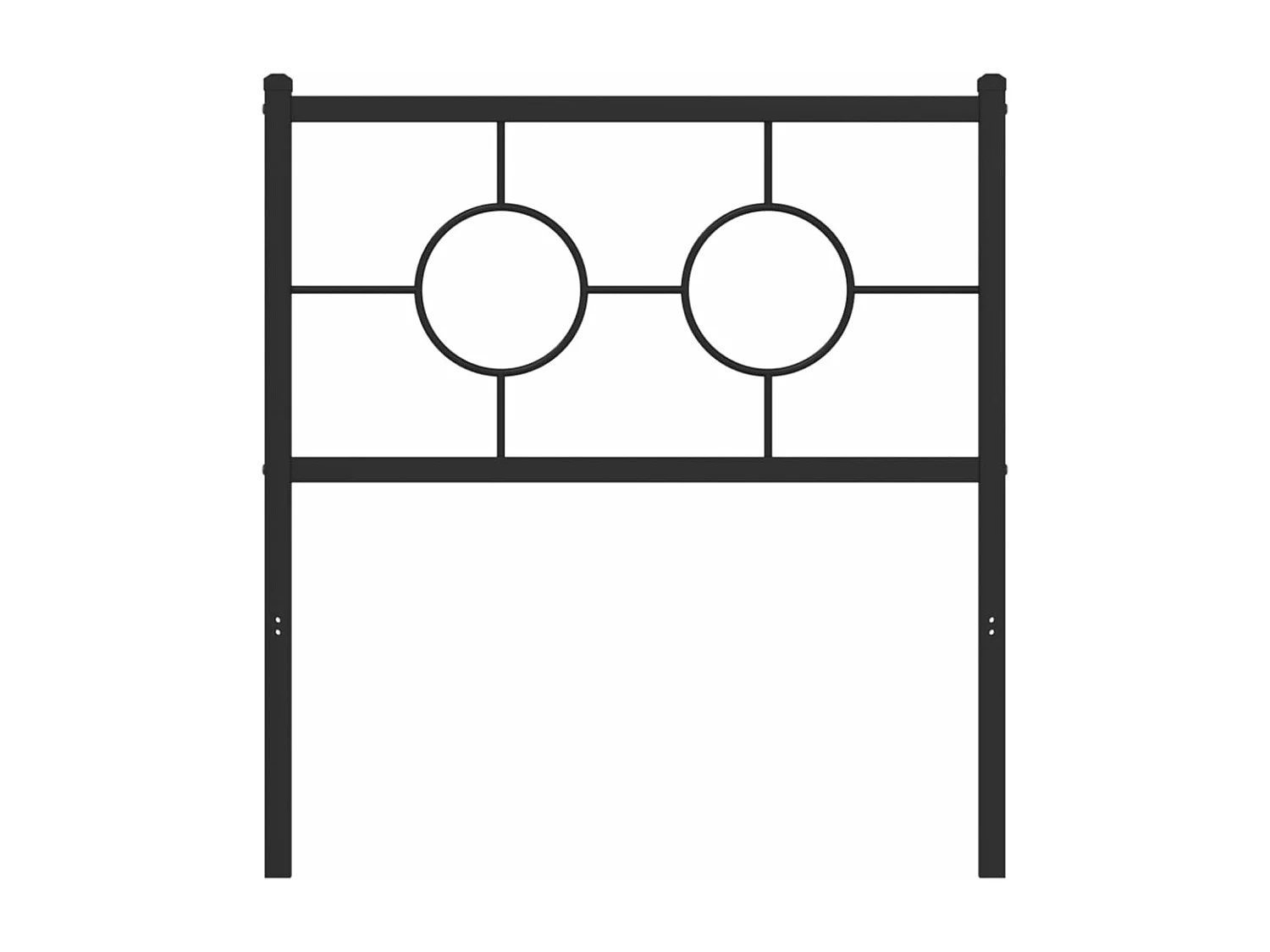 Hoofdbord 75 cm metaal zwart