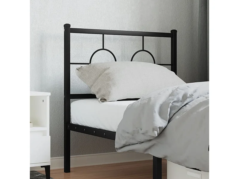 Cabecero de metal negro 75 cm