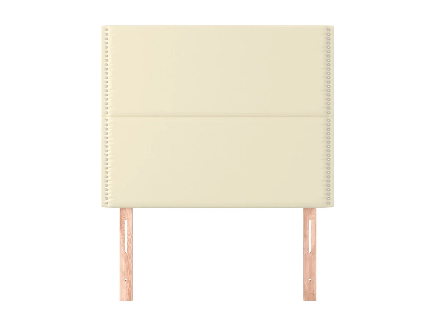 Testiera 2 pz Crema 80x5x78/88 cm in Similpelle
