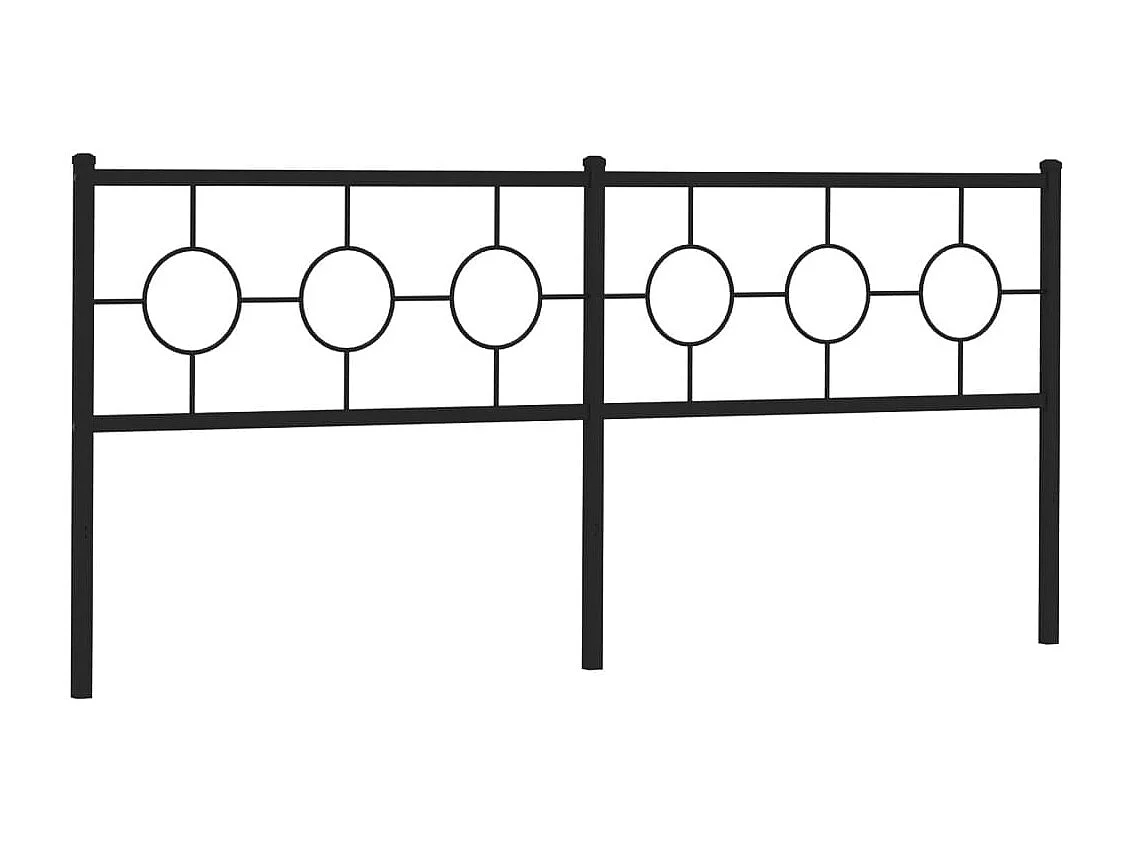 Testiera in Metallo Nero 193 cm