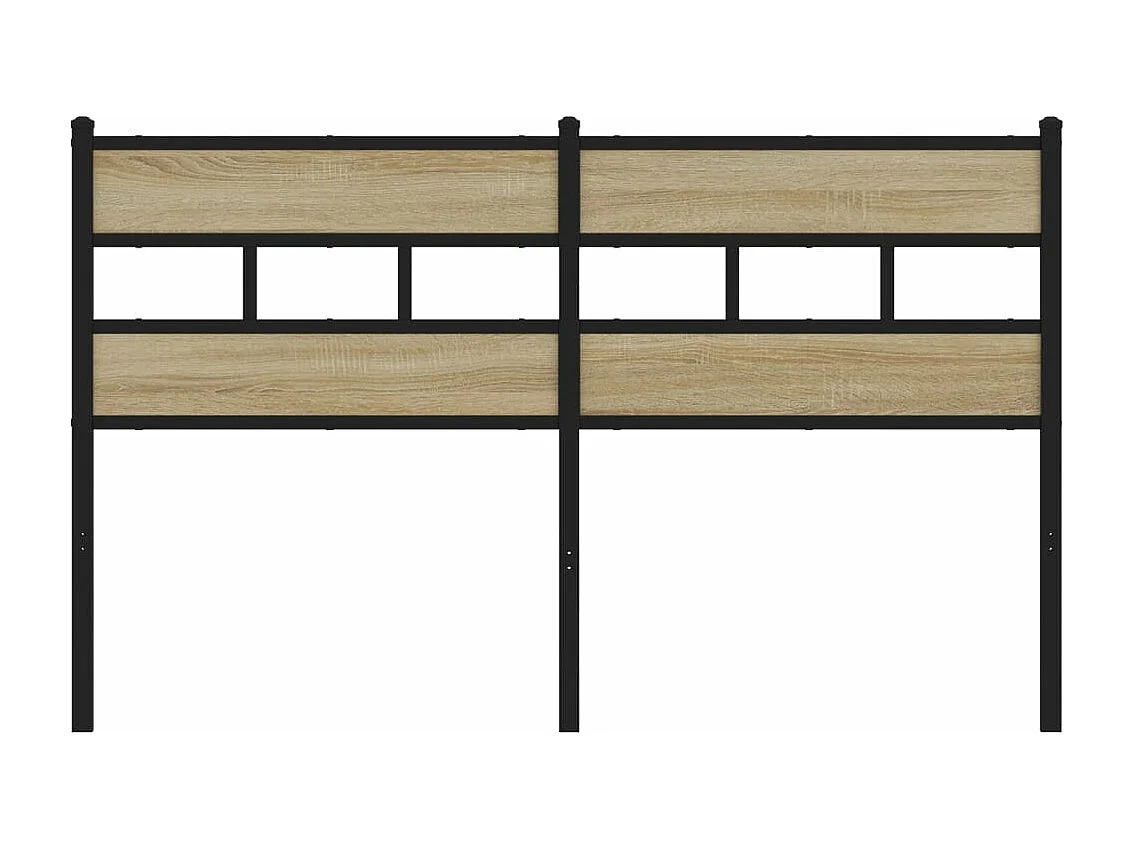 Testiera Rovere Sonoma 160 cm in Ferro e Legno Multistrato