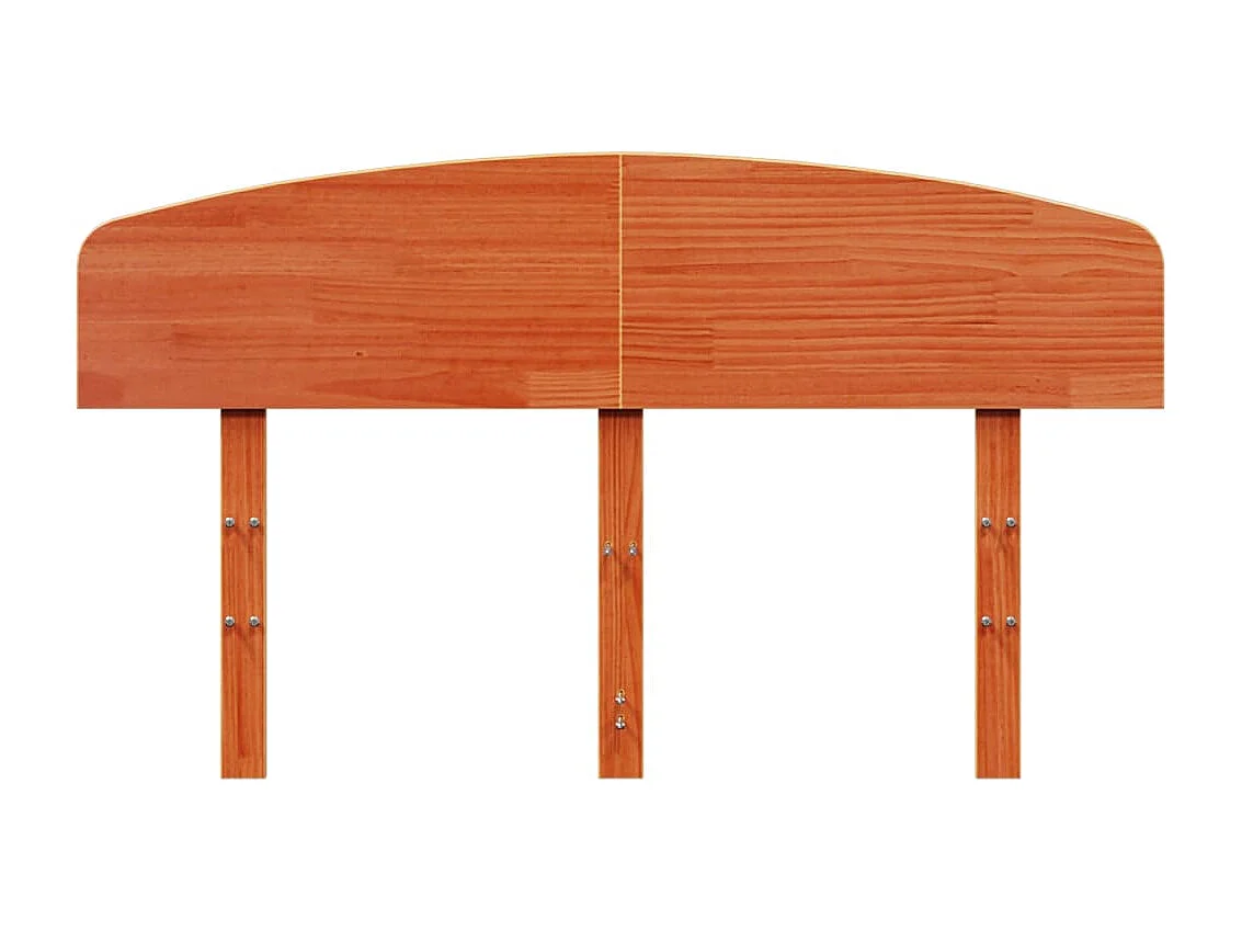 Cabecero de cama madera maciza de pino marrón cera 135 cm