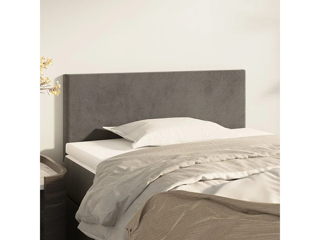 Tête de lit Gris foncé 100x5x78/88 cm Velours