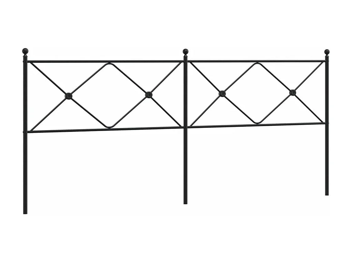 Tête de lit métal noir 200 cm