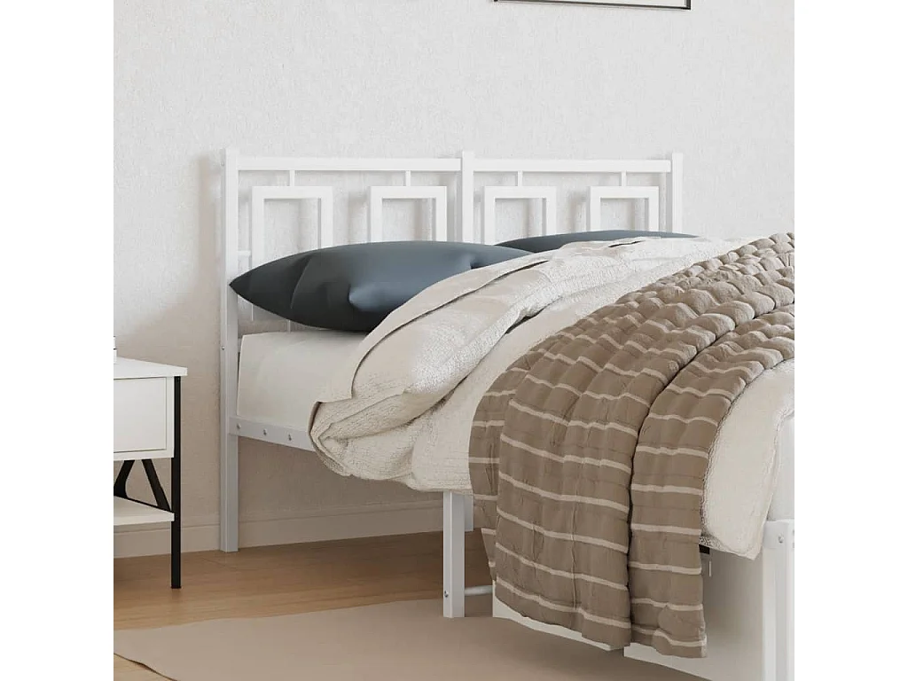 Cabecero de metal blanco 120 cm