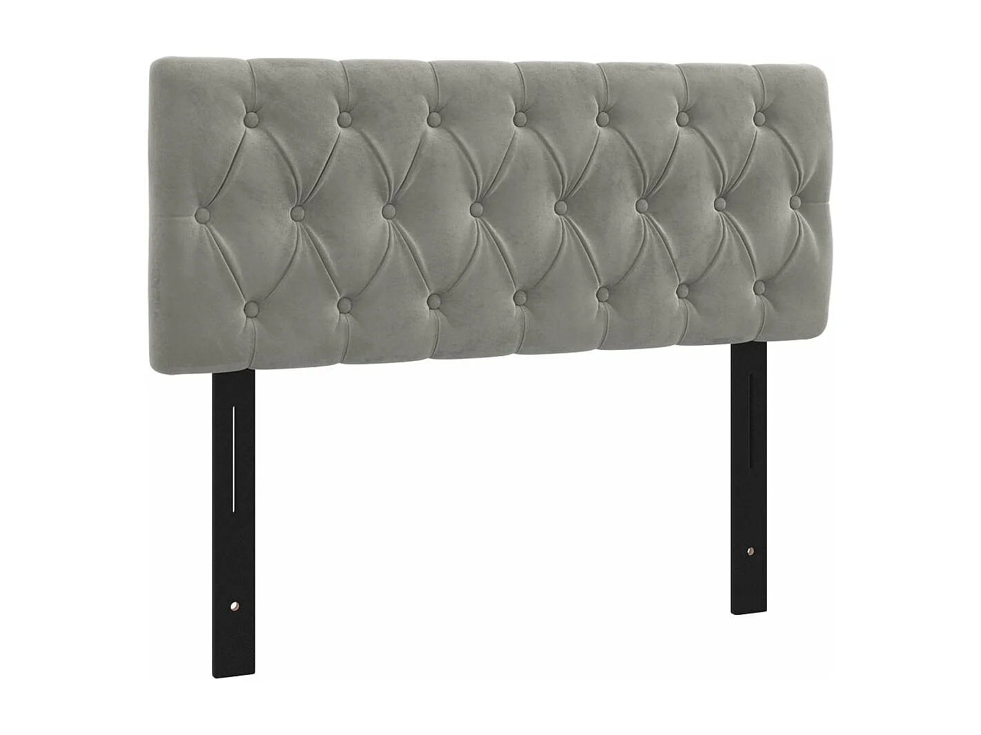 Tête de lit gris clair 100x7x78/88 cm velours