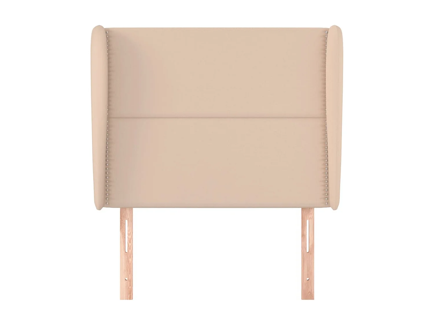 Cabeceira cama c/ abas couro artif. 83x23x118/128 cm cappuccino