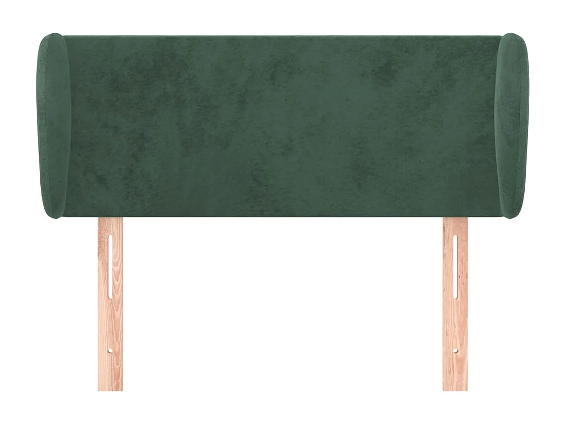 Tête de lit avec oreilles Vert foncé 83x23x78/88 cm Velours
