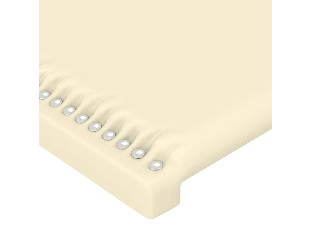 LED Kopfteil Creme 163x16x78/88 cm Kunstleder