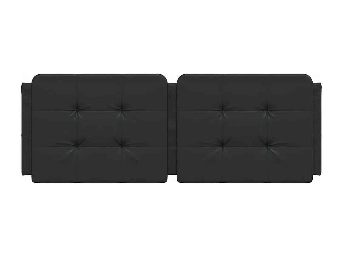 Coussin de tête de lit noir 140 cm similicuir