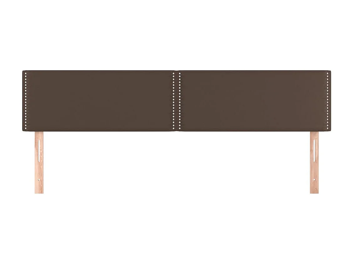 Têtes de lit 2 pcs Marron 90x5x78/88 cm Similicuir