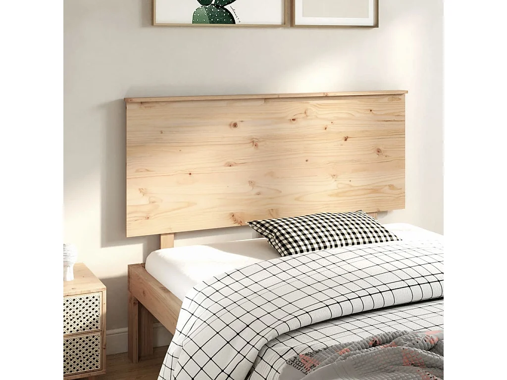 Testiera per Letto 139x6x82,5 cm Legno Massello di Pino