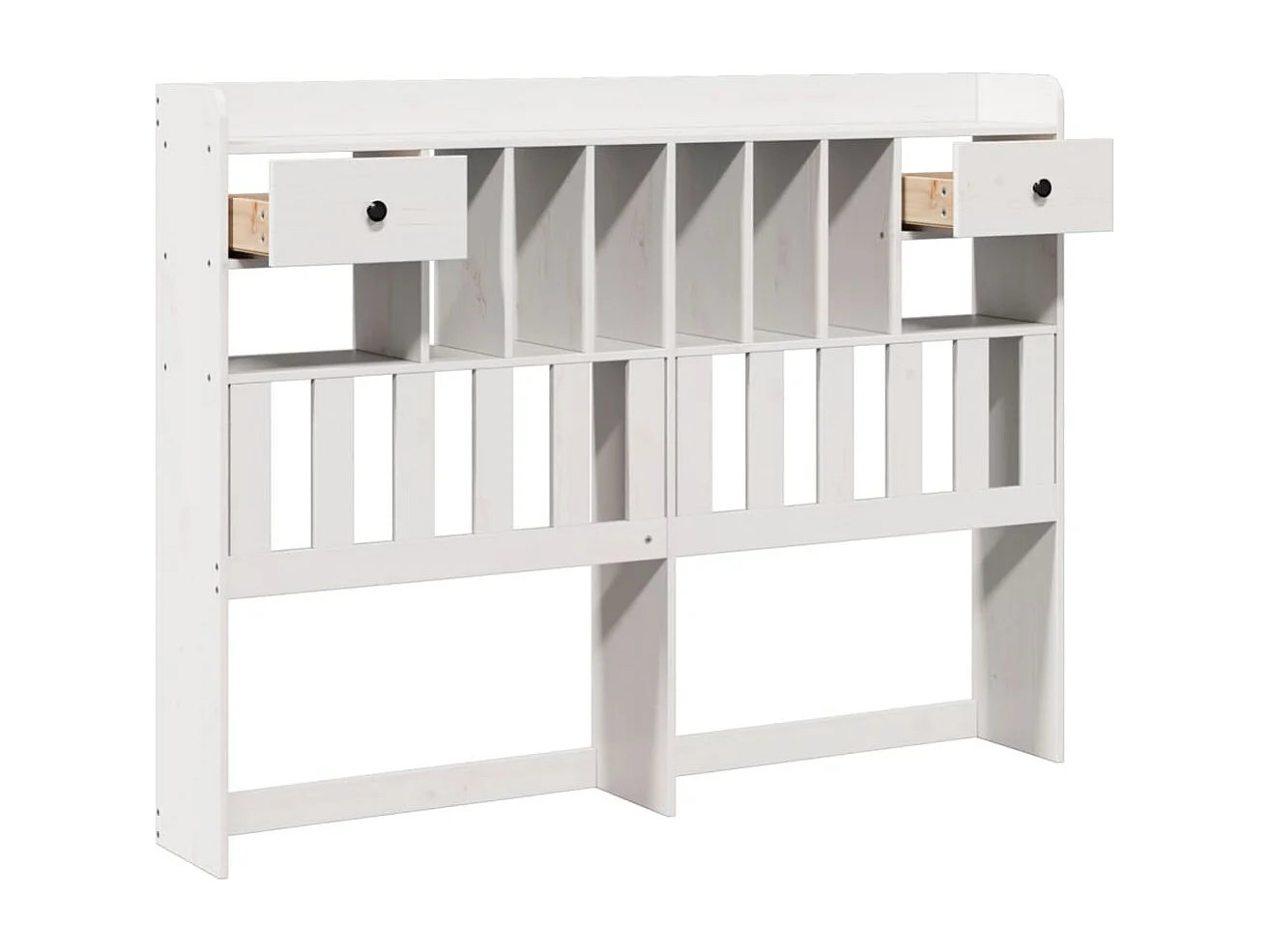 Cabecero de cama almacenaje madera maciza pino blanco 150 cm