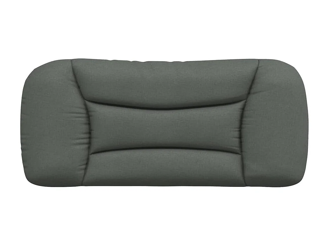 Coussin de tête de lit gris foncé 80 cm tissu