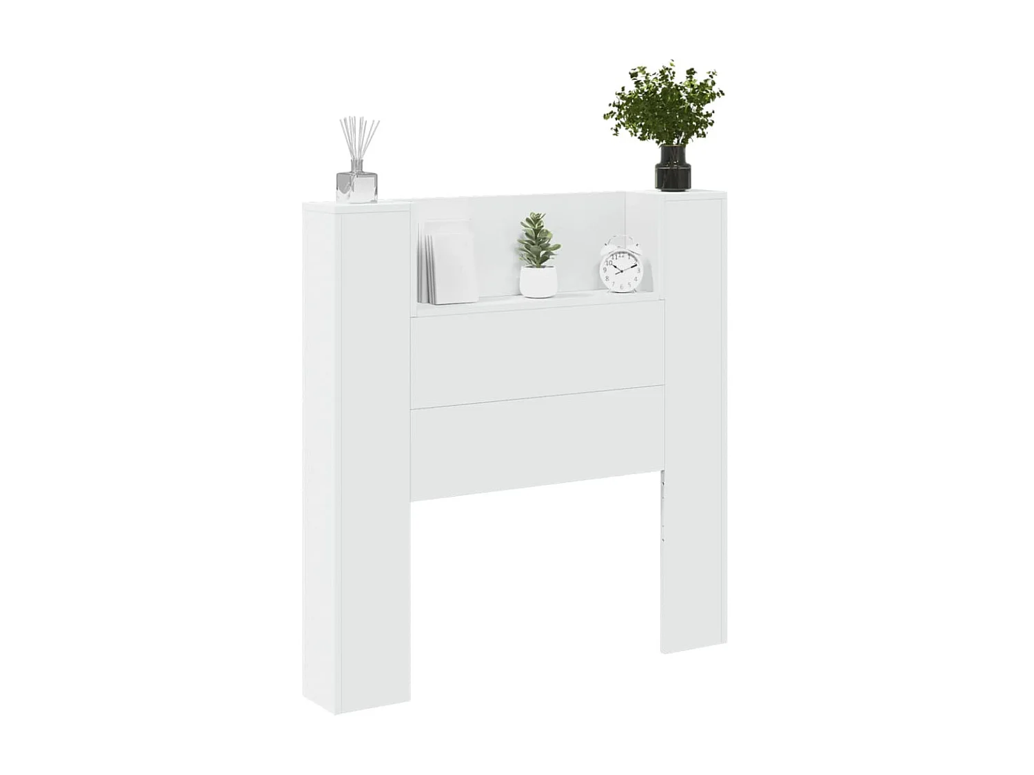 Armoire tête de lit avec LED blanc 100x16,5x103,5 cm