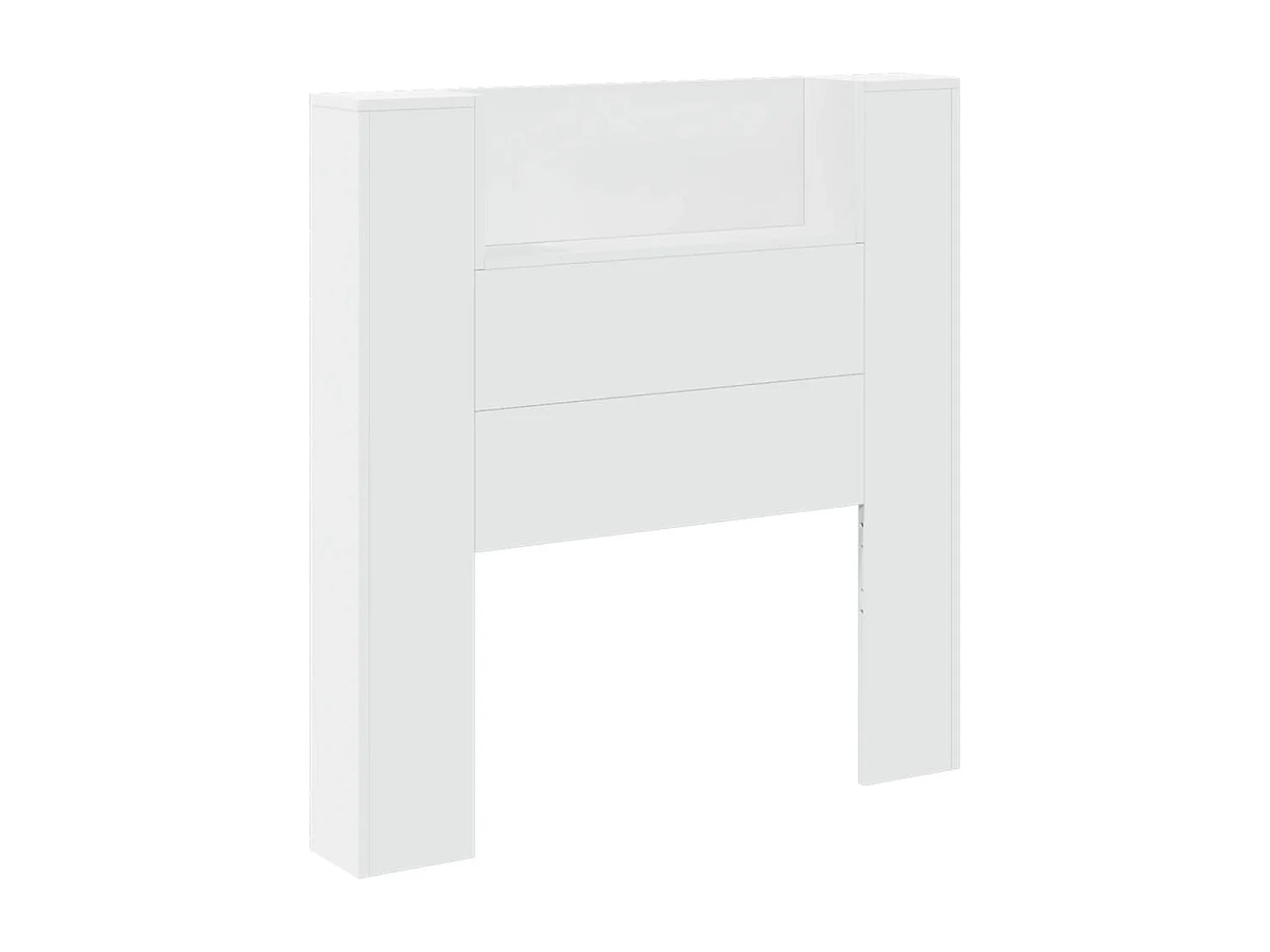 LED-Kopfteil mit Ablagen Weiß 100x16,5x103,5 cm