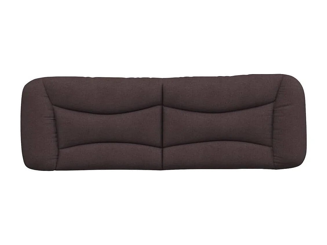 Coussin de tête de lit marron foncé 160 cm tissu
