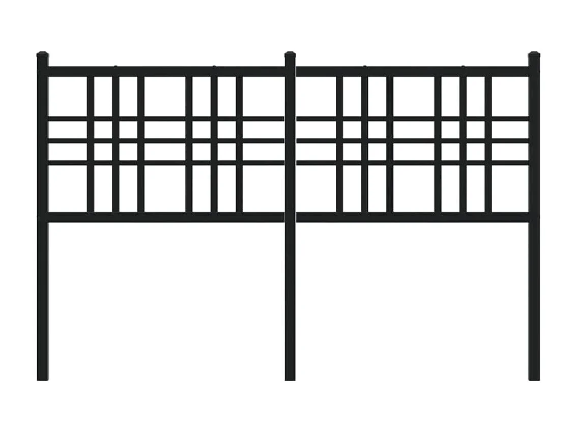 Tête de lit métal noir 120 cm