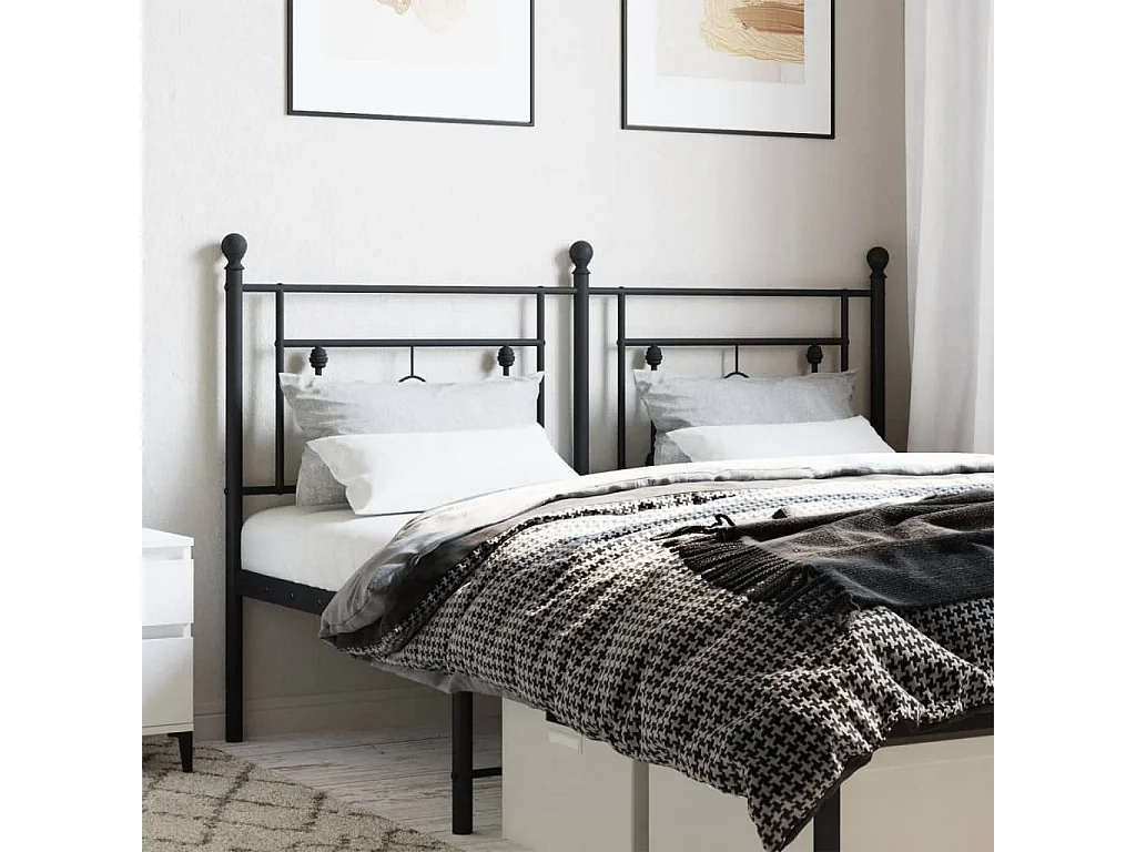 Kopfteil Metall Schwarz 160 cm