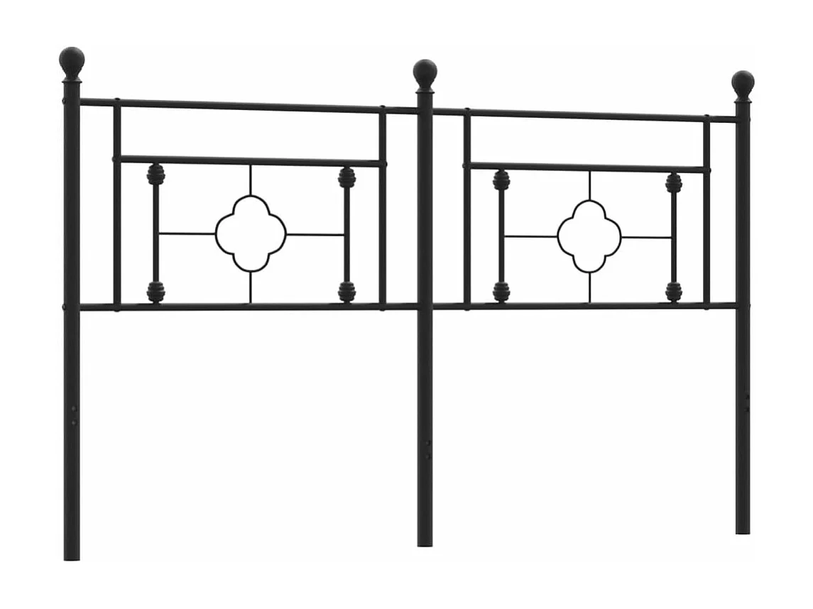 Kopfteil Metall Schwarz 160 cm
