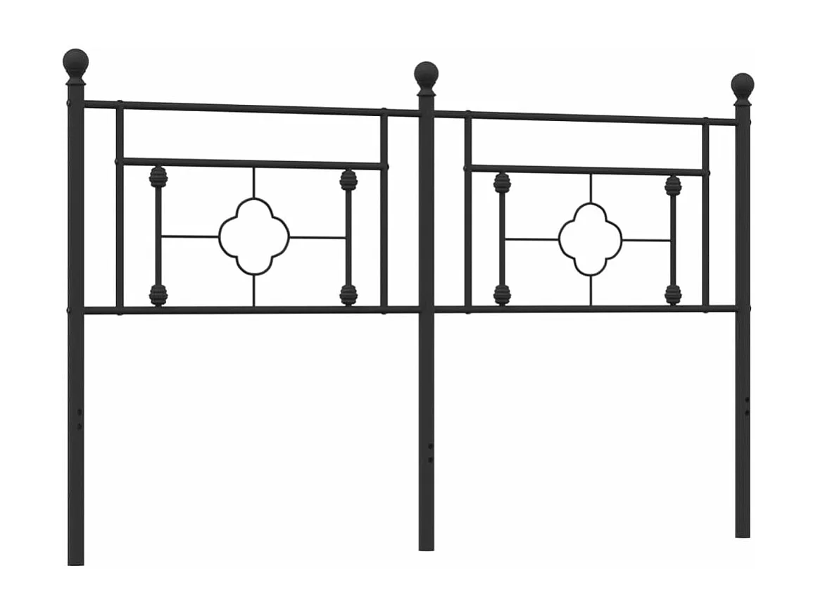 Kopfteil Metall Schwarz 160 cm