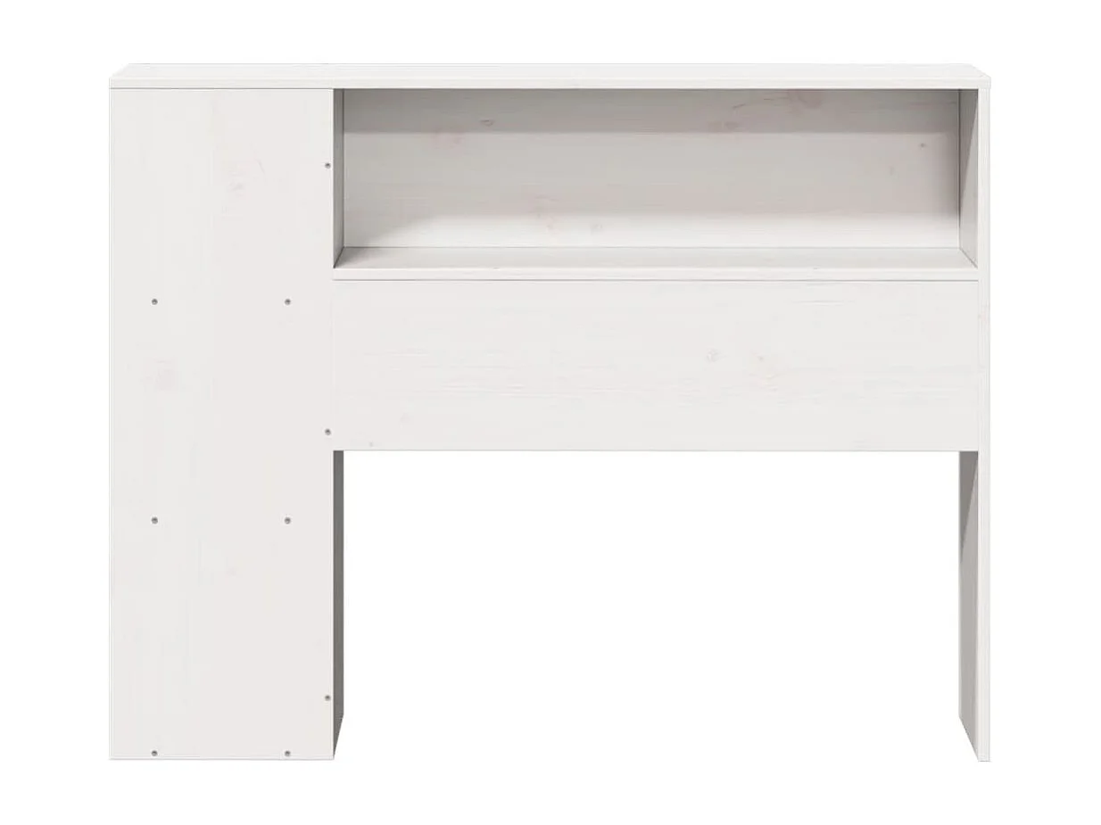 Tête de lit avec rangement blanc 100 cm bois massif de pin