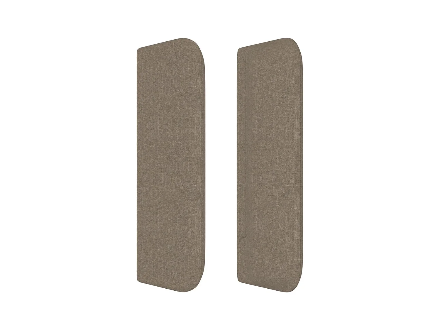 Hoofdbord met randen 163x16x78/88 cm stof taupe