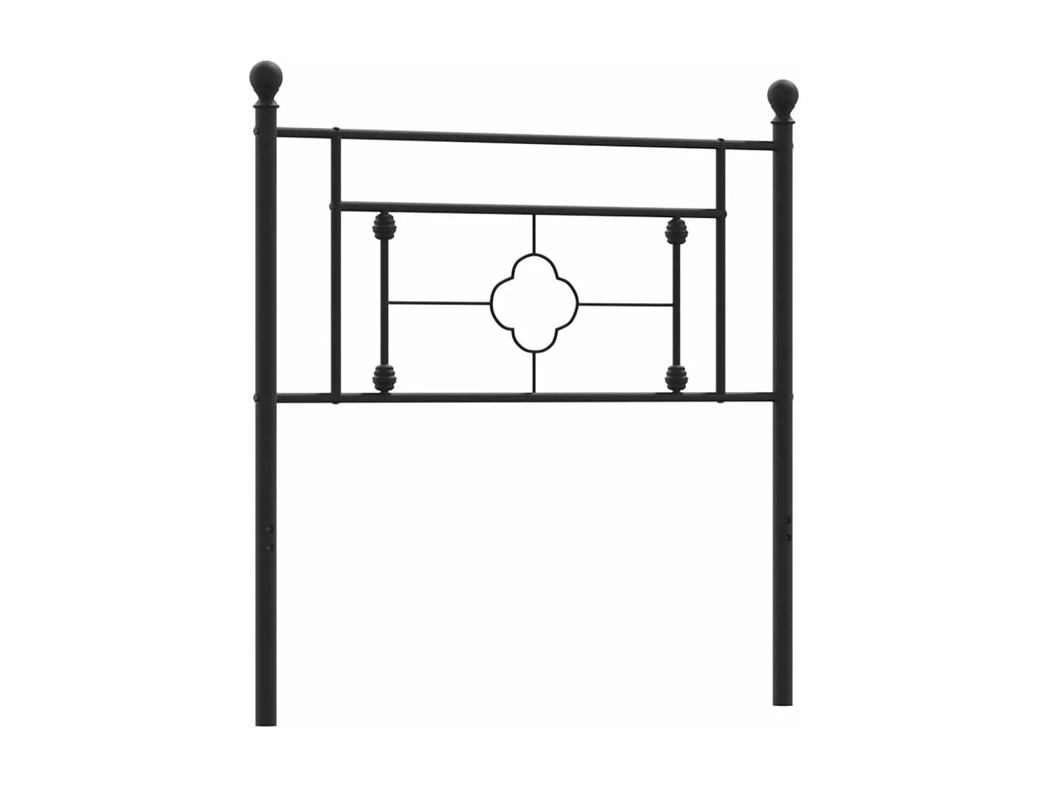 Cabeceira de cama 100 cm metal preto