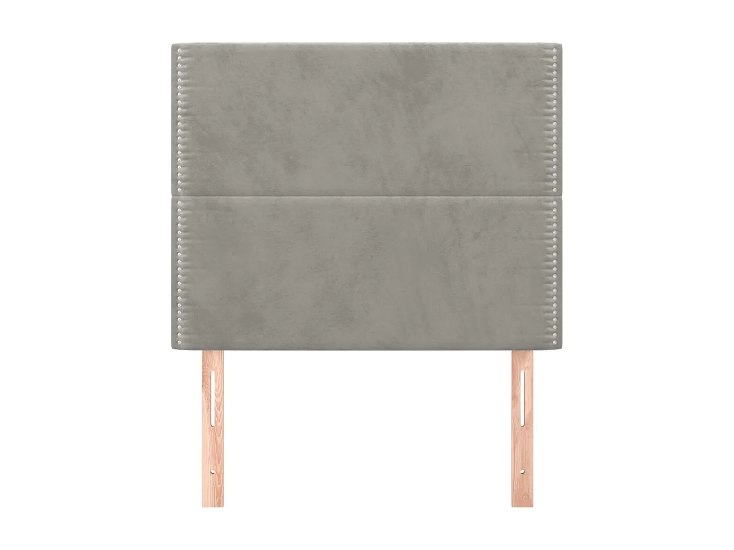 Testiera 2 pz Grigio Chiaro 80x5x78/88 cm in Velluto