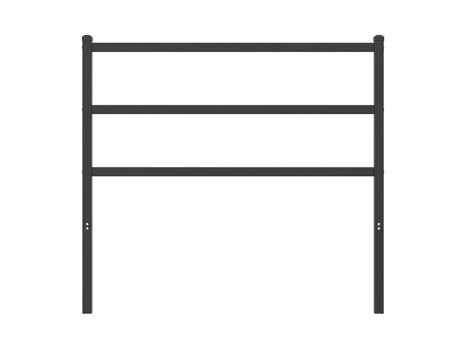 Hoofdbord 100 cm metaal zwart