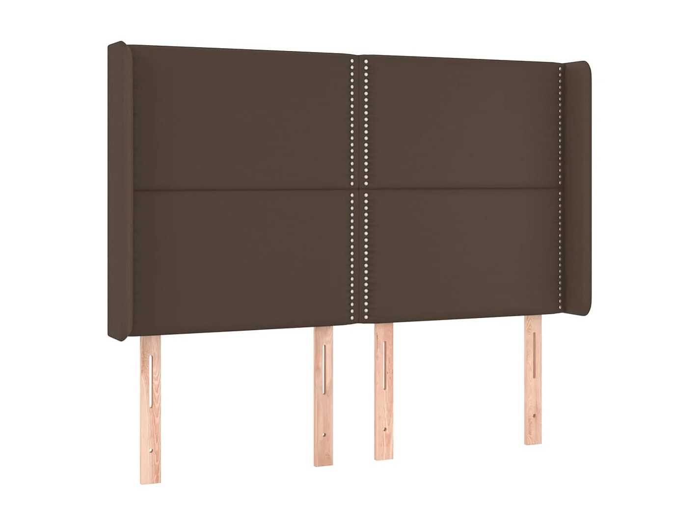 Testiera ad Orecchio Marrone 147x16x118/128 cm in Similpelle