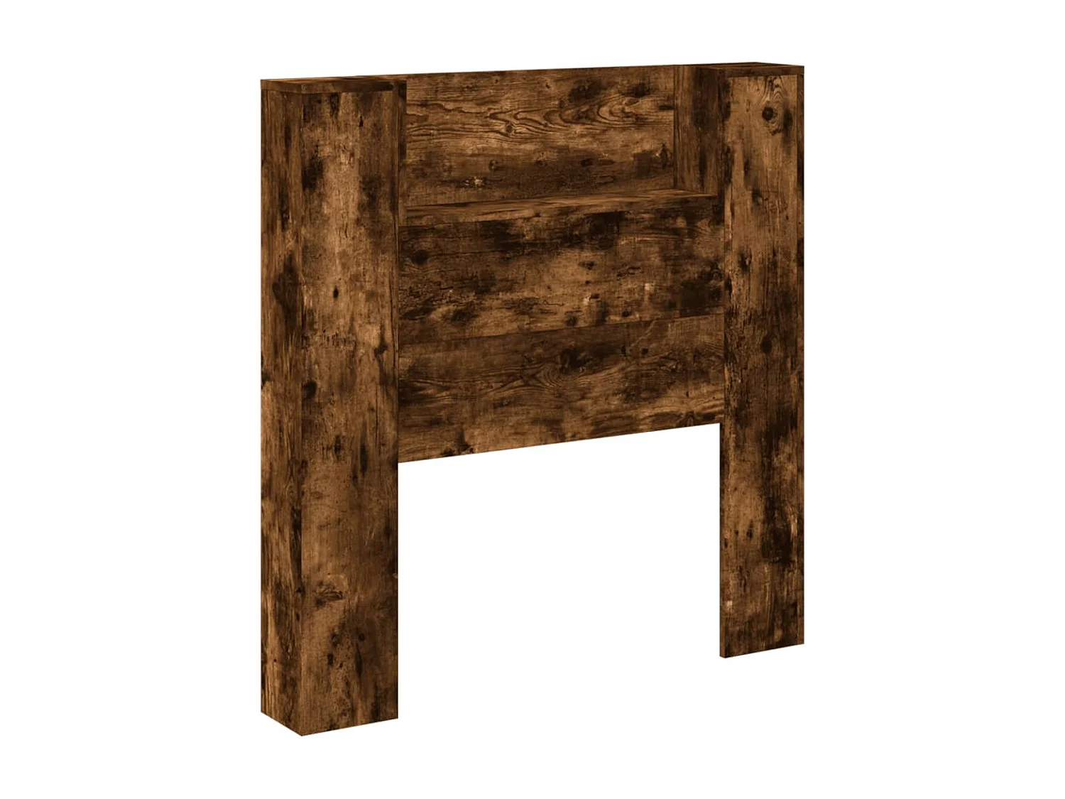 Armoire tête de lit avec LED chêne fumé 100x16,5x103,5 cm