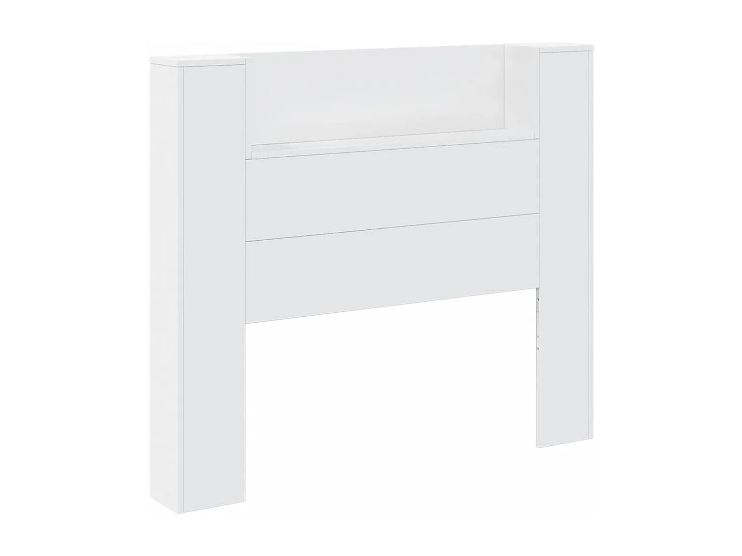 Hoofdbordkast met LED-verlichting 120x16,5x103,5 cm wit